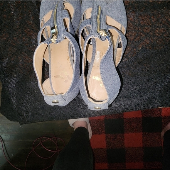 Report size 9 denim wedge sandal - Picture 3 of 6